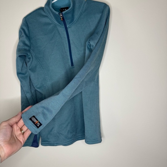 Kerrits Girls Size Medium Equestrian Riding 1/4 Zip Casual Jacket Blue - Picture 2 of 6